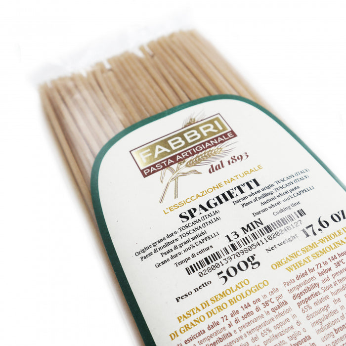 Spaghetti collection n°5 semoule de blé Senatore Capelli biologique