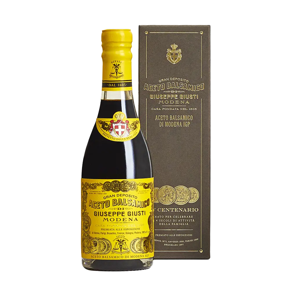 [PHUI00085] Giusti Vinaigre Balsamique de Modène IGP 4 Médailles d'Or  250ml Champagnotta avec boite cadeau