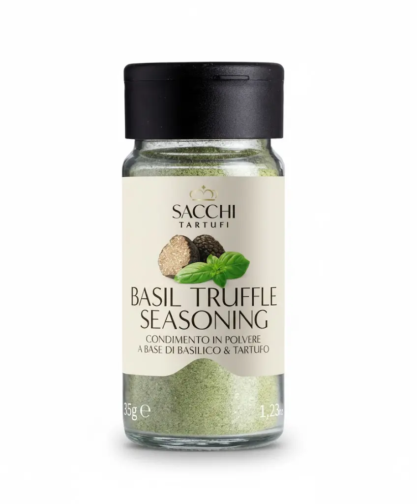 Condiment en poudre au basilic et à la truffe