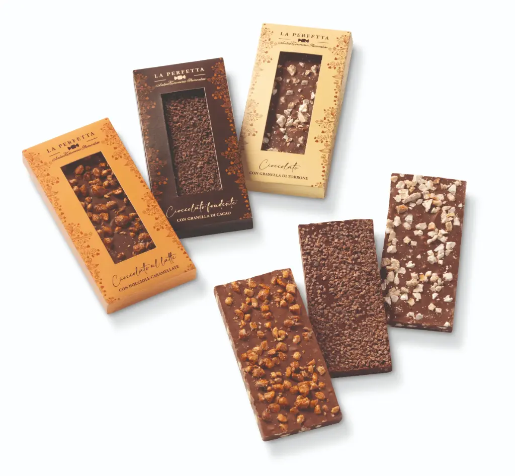 La Perfetta - Tablette Chocolat au lait aux grains de nougat
