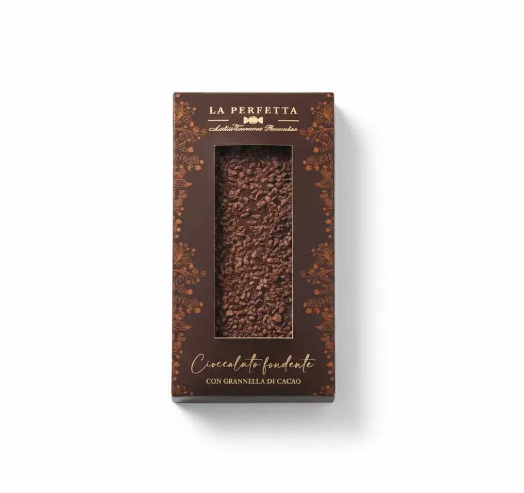 La Perfetta - Tablette Chocolat noir intense aux éclats de cacao