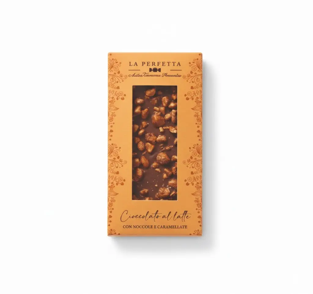 La Perfetta - Milk Chocolate Tablet with Caramelised Hazelnuts