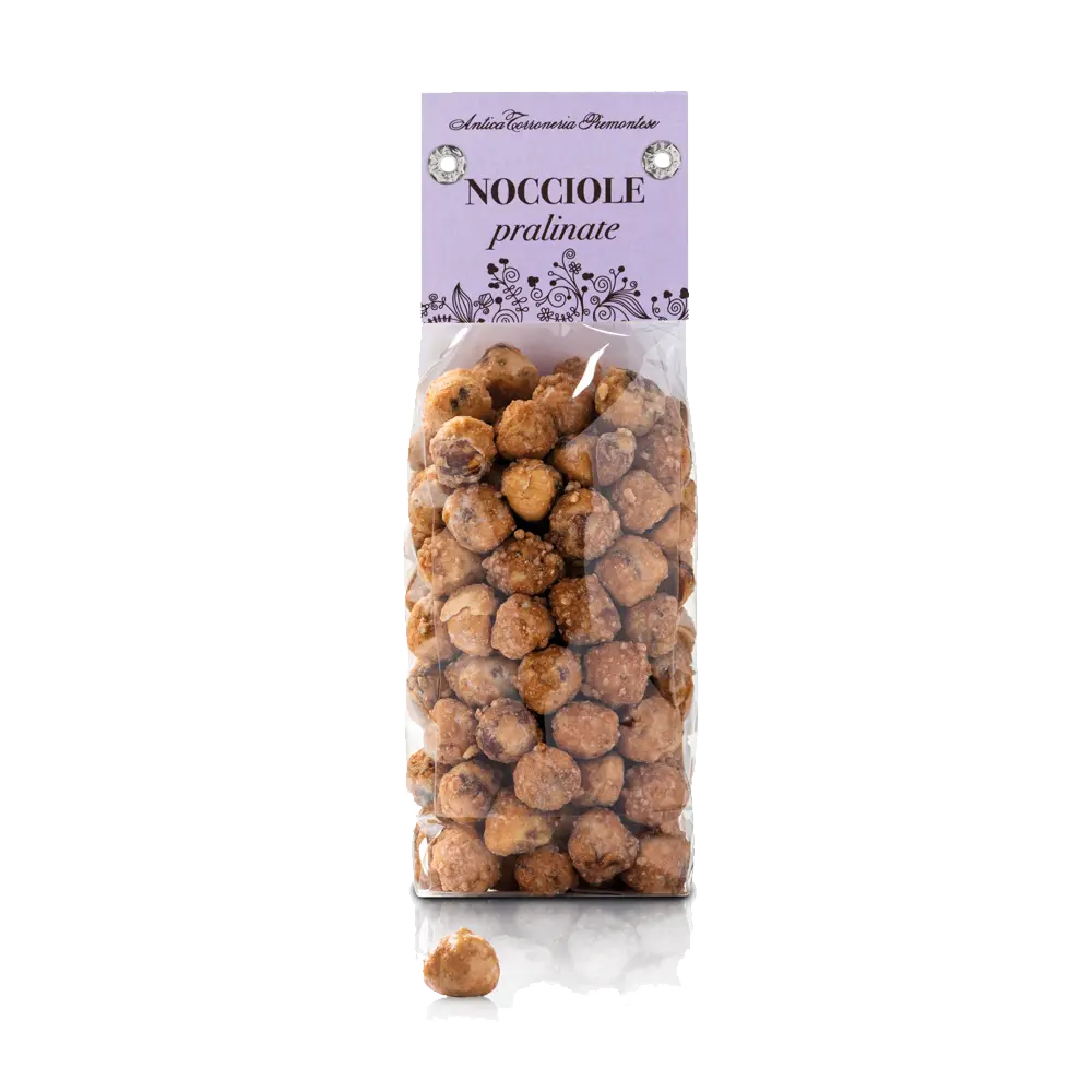 Hazelnuts coated in sugar