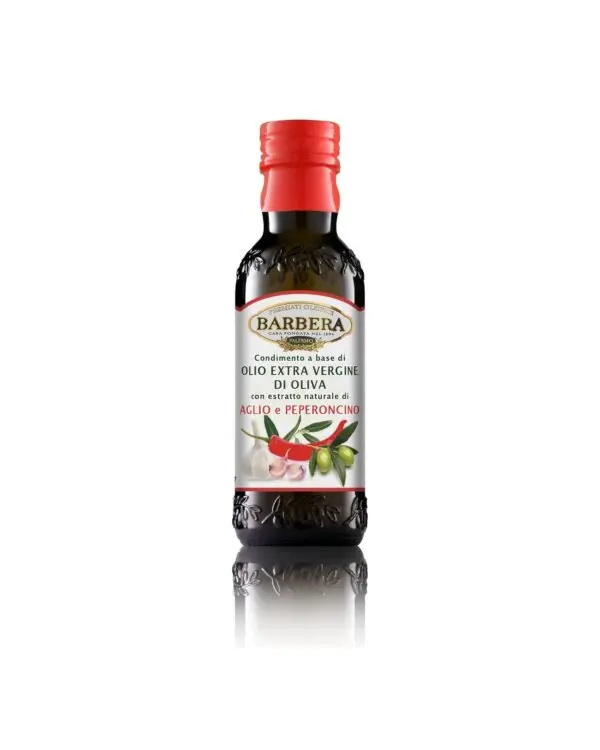 Condiment à l'huile d'olive à l'ail et au piment