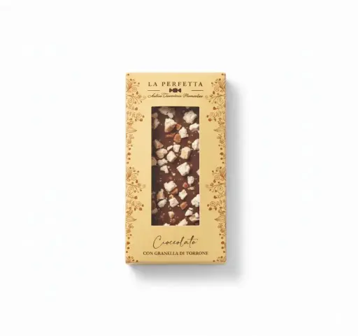 [PBSU00085] La Perfetta - Tablette Chocolat au lait aux grains de nougat